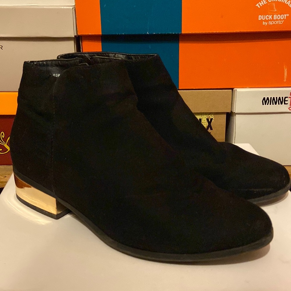 Black and Gold Booties